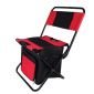 Къмпинг стол с хладилна чанта Muhler, червен - 207153