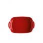 Керамична провоъгълна форма за печене Emile Henry Small Rectangular Oven Dish 30/19 см - цвят червен - 177573