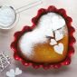 Керамична форма за тарт (сърце) Emile Henry Ruffled Heart Dish 33 х 29 см - цвят червен - 177593