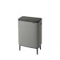 Кош за смет Brabantia Bo Touch Hi Mineral Concrete Grey, 2 x 30 л - 198875