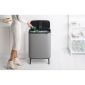 Кош за смет Brabantia Bo Touch Hi Mineral Concrete Grey, 2 x 30 л - 198884