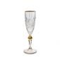 Чаша за шампанско Bohemia 1845 Pinwheel Matt Cut and Gold 180 мл - 6 броя - 253057