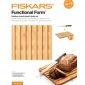 Бамбукова дъска и нож за хляб Fiskars Functional Form - 584494