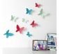 Комплект декорация за стена Umbra Mariposa - 9 броя пеперуди - 3 размера - 3 цвята - 156056