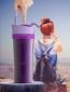 Двустенна термо чаша с вакуумна изолация и система AIR PUMP Asobu Fresh N Go 500 мл - цвят лилав - 167180