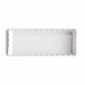 Керамична плитка провоъгълна форма за тарт Emile Henry Slim Rectangular Tart Dish 36/15 см - цвят бял - 178579