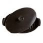 Керамична овална тава за печене Emile Henry Papillote 1,9 л, 42/25 см - цвят черен - 177474