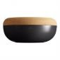 Керамична купа / фруктиера с корков капак Emile Henry Large Storage Bowl 36 см - цвят черен - 226533