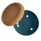 Керамична купа / фруктиера с корков капак Emile Henry Large Storage Bowl 36 см - цвят синьо-зелен - 226538