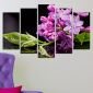Декоративен панел за стена със свежи цветя в лилаво и зелено Vivid Home - 59901