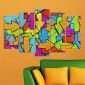 Декоративeн панел за стена с пъстроцветни символи Vivid Home - 58530