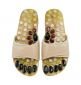Масажни чехли за рефлексотерапия с естествени камъни Casada,  бежов цвят - размер M / № 37 - 38 - 151744