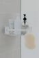 Ъглов рафт за баня с вакуумно прикрепяне Umbra Flex gel-lock - бял - 168948