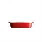 Керамична провоъгълна форма за печене Emile Henry Small Rectangular Oven Dish 30/19 см - цвят червен - 177575