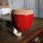 Керамичен канистер за чесън с капак Emile Henry Garlic Pot 14,5 см - цвят бежов - 178345