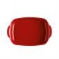 Керамична провоъгълна форма за печене Emile Henry Rectangular Oven Dish 36,5/23,5 см - цвят червен - 178493