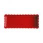 Керамична плитка провоъгълна форма за тарт Emile Henry Slim Rectangular Tart Dish 36/15 см - цвят червен - 178576