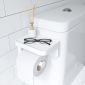Стойка за тоалетна хартия с рафт за аксесоари Umbra Flex Sure-Lock - бял цвят - 185915