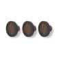 Комплект от 3 броя закачалки Umbra Hub - цвят черен / орех - 186014