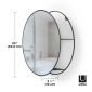 Огледало за стенен монтаж с рафтове за аксесоари Umbra Cirko - цвят черен - 226860
