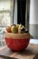 Керамична купа / фруктиера с корков капак Emile Henry Deep Storage Bowl 27 см - цвят червен - 235476