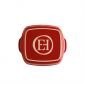 Керамична квадратна тава за печене Emile Henry Square Oven Dish 1,8 л, 22/22 см -  цвят червена - 177454