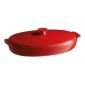 Керамична овална тава за печене Emile Henry Papillote 1,9 л, 42/25 см - цвят червен - 177469
