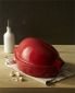 Керамична форма за печене на пиле Emile Henry Chicken Roaster 2,5 л, 35,5/24 см - цвят червен - 177482