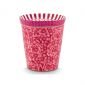 Чаша с чиния Pip Studio Royal Stripes Flower, 230 мл, тъмно розово - 578590
