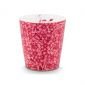 Чаша с чиния Pip Studio Royal Stripes Flower, 230 мл, тъмно розово - 578591