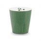 Чаша с чиния Pip Studio Royal Tiles, 230 мл, тъмно зелен - 578611