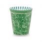 Чаша с чиния Pip Studio Royal Stripes Flower 230 мл, тъмно зелен - 578632