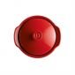 Керамична дълбока тенджера с капак Emile Henry One Pot 2 л, 22,5 см - цвят червен - 177503