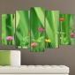 Декоративен панел за стена в зелено с нежни горски цветя Vivid Home - 59701