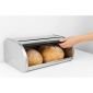 Кутия за хляб с черни страни Brabantia Roll Top Brilliant Steel - 193827