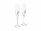 Подаръчен сет чаши за шампанско със сребърно покритие Zilverstad Heart - 2 броя - 225343