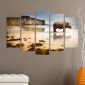 Декоративен панел за стена с екзотичен морски пейзаж и носорог Vivid Home - 57505
