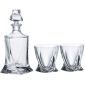 Комплект гарафа и чаши от кристално стъкло за уиски Bohemia Crystalite Quadro - 56052