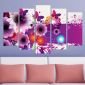 Декоративeн панел за стена с флорални мотиви в пурпурна гама Vivid Home - 58620