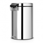 Кош за смет с педал и метална кофа Brabantia Classic Brilliant Steel, 12 л - 195347