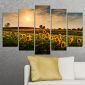 Декоративен панел за стена със слънчогледи при залез Vivid Home - 59733