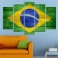 Декоративeн панел за стена с дизайн флагът на Бразилия Vivid Home - 58692