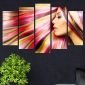 Декоративeн панел за стена с дамски образ и пъстроцветен акцент Vivid Home - 59060