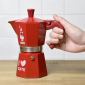 Кафеварка Bialetti "I Love Coffee" Moka Express Red 6 чаши - червена - 589155