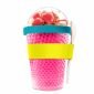 Двустенна охлаждаща чаша с прибор Asobu Chill Yo 2 Go - цвят розов - 167026