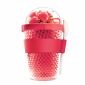 Двустенна охлаждаща чаша с прибор Asobu Chill Yo 2 Go - цвят червен - 167032