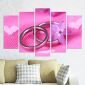 Декоративен панел за стена в розово със сватбени халки Vivid Home - 59892
