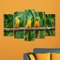 Декоративeн панел за стена с пъстроцветни папагали Vivid Home - 58010