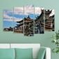 Декоративен панел за стена с традиционна японска архитектура Vivid Home - 57541