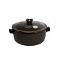 Керамична тенджера с капак Emile Henry Round Stewpot 4 л, 26 см - цвят черен - 177885